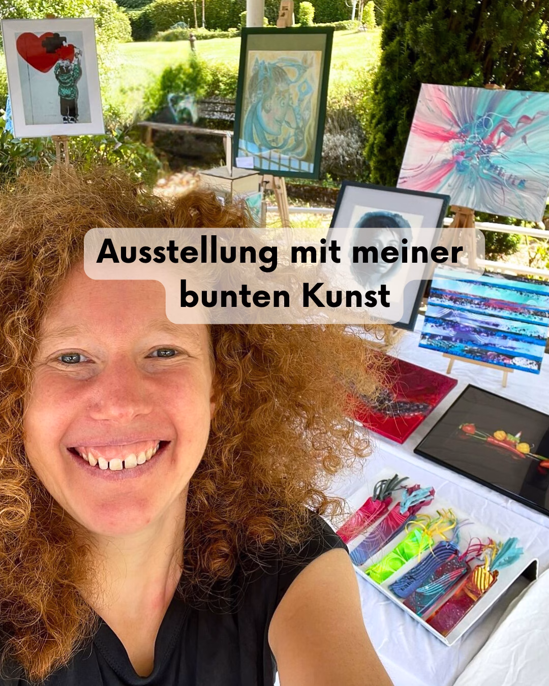 Ausstellung mit meiner bunten Kunst