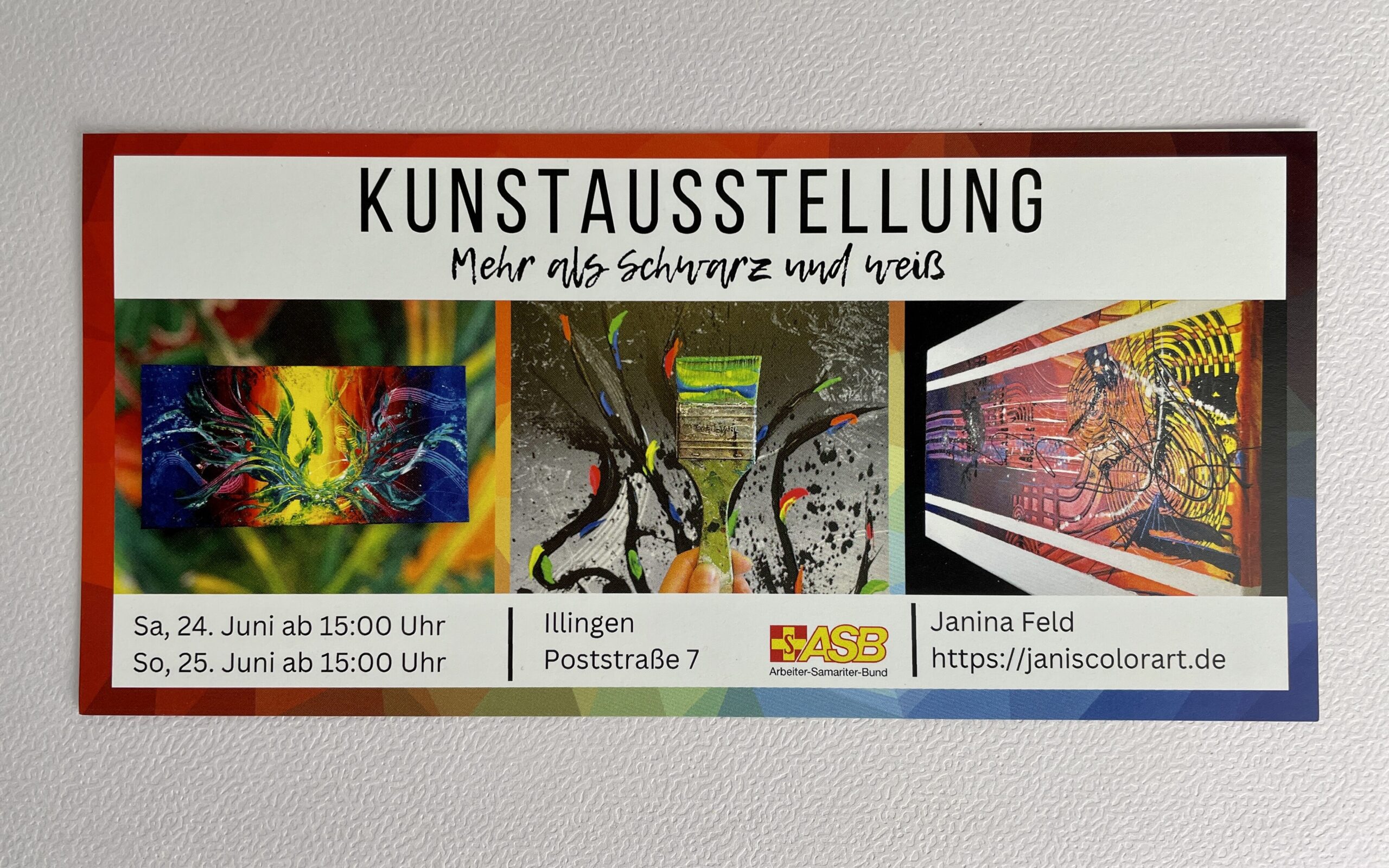 Flyer für die Vernissage - JanisColorArt