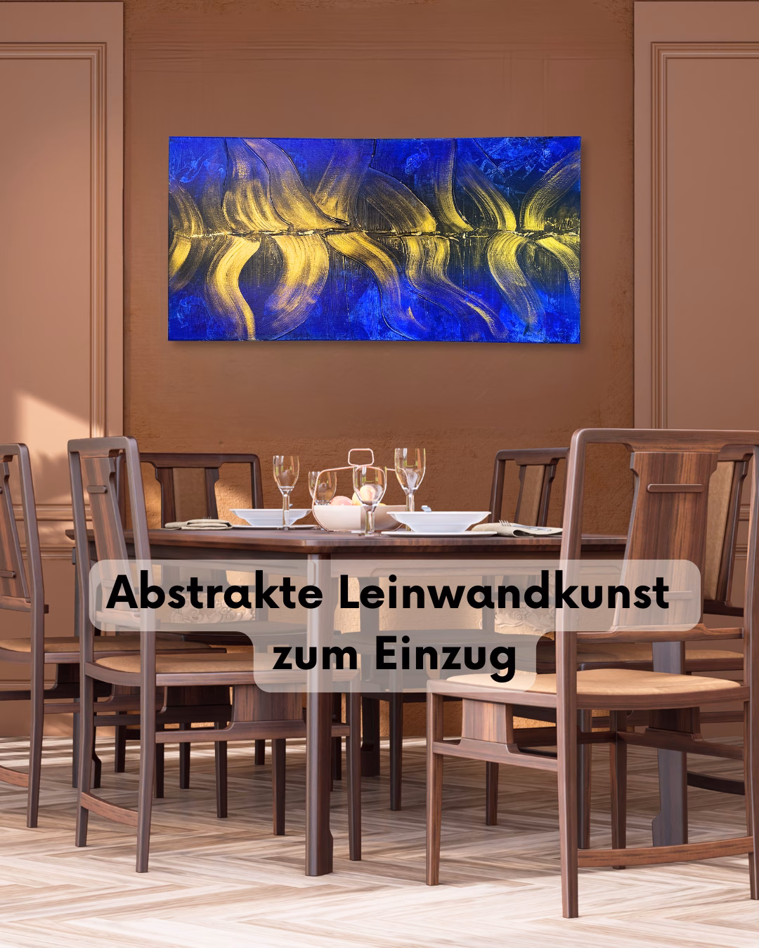 Abstrakte Leinwandkunst zum Einzug
