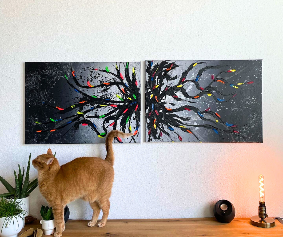 Abstrakte Kunst 🖼️ als Geschenkidee 🎁 zum Geburtstag: Persönliche und einzigartige Kunstwerke als persönliches Geburtstagsgeschenk.