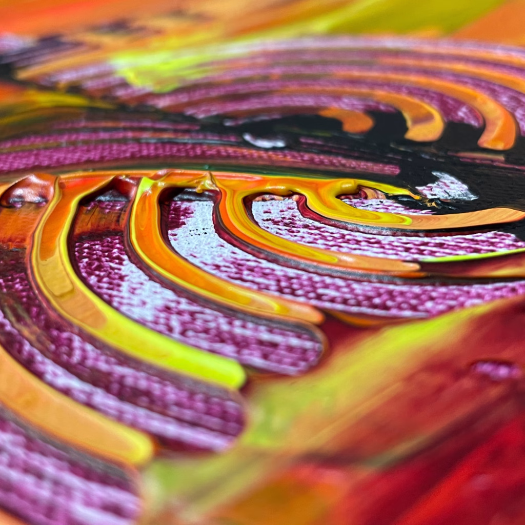 Strukturen mit Acrylfarben erschaffen