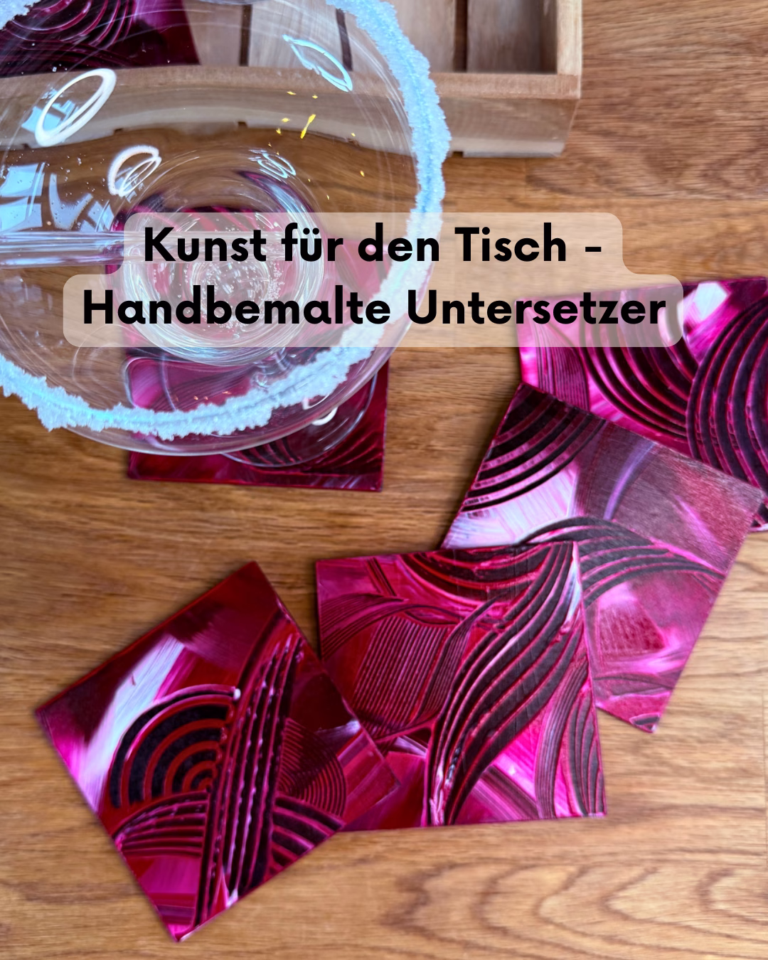Kunst für den Tisch – Handbemalte Untersetzer