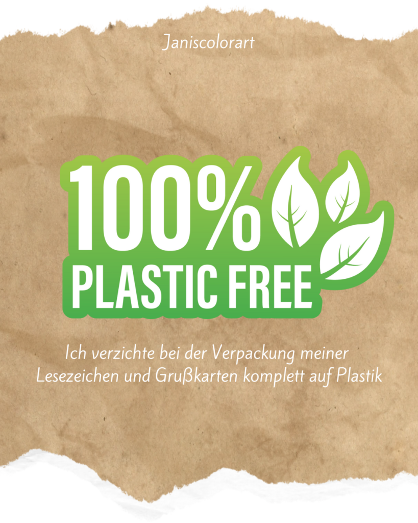 Nachhaltige Verpackung:  Meine hochwertigen Grußkarten sind umweltfreundlich und plastikfrei verpackt, für einen nachhaltigen Versand. 